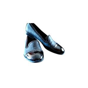 Franco Sarto Black and Silver Flats